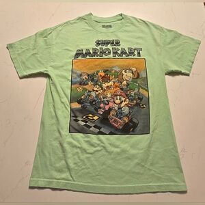 2017 Super Nintendo Super Mario Kart Graphic Print T-Shirt Men's Size L Green
